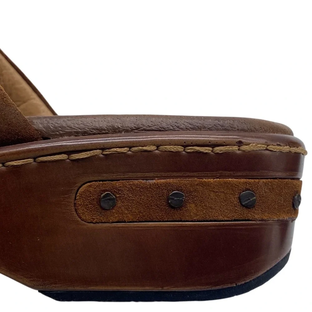 Born Womens Shoes Bandy Mules Sz 10 Brown Suede Slip On Burnished Comfort Casual - Picture 5 of 15